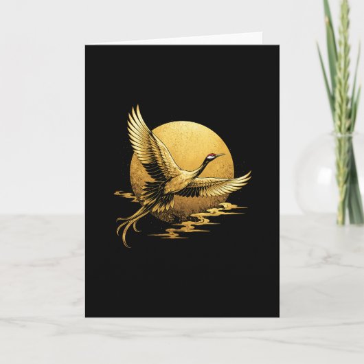 Gouden vlucht feestdagen kaart (Voorkant)