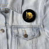 Gouden vlucht ronde button 5,7 cm (In situ)