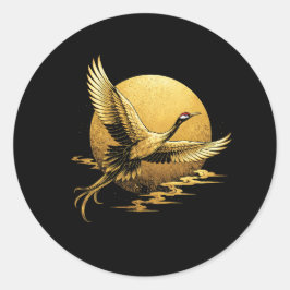 Gouden vlucht ronde sticker