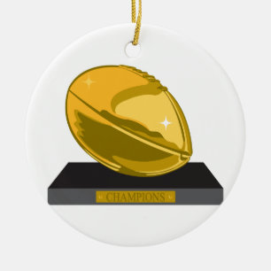 gouden voetbal kampioenen keramisch ornament