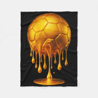Gouden Voetbal Lekkende Goud Voetbal Drip Voetbal  Fleece Deken