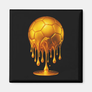Gouden Voetbal Lekkende Goud Voetbal Druppel Voetb Magneet