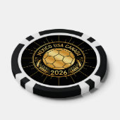 Gouden voetbalembleem 2026 | Mexico VS Canada Poker Chips (Enkel)