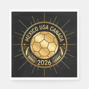 Gouden voetbalembleem 2026 Mexico VS Canada Servet