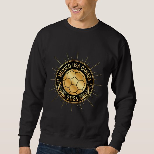 Gouden voetbalembleem 2026 | Mexico VS Canada Trui (Voorkant)