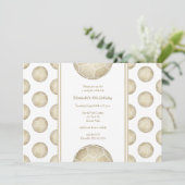 gouden voetballen patroonpartij kaart (Staand voorkant)