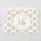 gouden voetballen patroonpartij kaart (Achterkant)