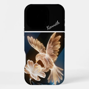 Gouden Vogel & Bloesem iPhone 16 Pro Max Hoesje