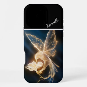 Gouden Vogel en Bloesem iPhone 16 Pro Max Hoesje