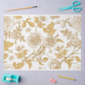 Gouden Vogel in Gouden Bloei Tissuepapier (Craft)