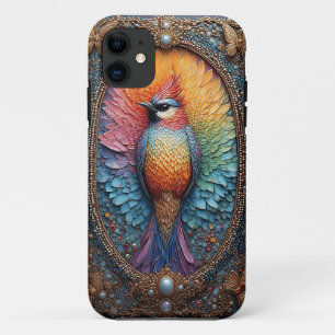 Gouden Vogel in Sierlijke Decoratieve Lijst Case-Mate iPhone Case