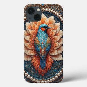 Gouden Vogel in Sierlijke Decoratieve Lijst Case-Mate iPhone Case