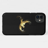 Gouden Vogel op Zwarte Achtergrond Case-Mate iPhone Case (Achterkant (horizontaal))