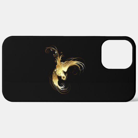 Gouden Vogel op Zwarte Achtergrond Case-Mate iPhone Case (Achterkant (horizontaal))