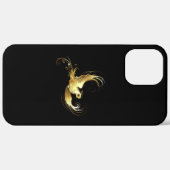 Gouden Vogel op Zwarte Achtergrond Case-Mate iPhone Case (Achterkant / Rechts)