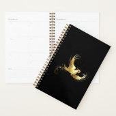 Gouden Vogel op Zwarte Achtergrond Planner (Display)
