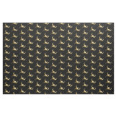 Gouden Vogel op Zwarte Achtergrond Stof (Yard (91,4 cm))