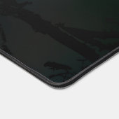 Gouden vogel schedel op zwarte achtergrond bureaumat (Hoek)