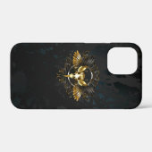 Gouden Vogel Schedel op Zwarte achtergrond Case-Mate iPhone Case (Achterkant (horizontaal))