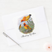  gouden vogel van het paradijs die je denkt vierkante sticker (Envelop)