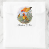  gouden vogel van het paradijs die je denkt vierkante sticker (Tas)