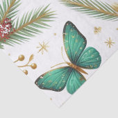 Gouden Vogels en Smaragd Vlinders Tissue Papier (Detail)