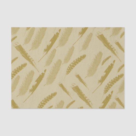 Gouden Vogelveren Tissuepapier (Voorkant)