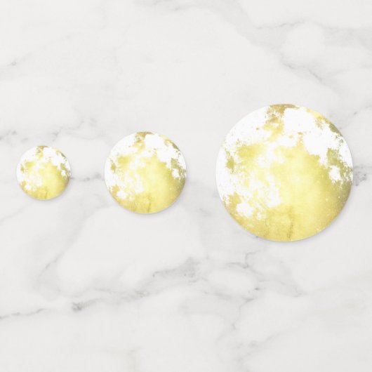 Gouden Volle Maan fase Confetti (Achterkanten)