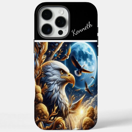 Gouden volle maan hangt aan de hemel Case-Mate iPhone case (Achterkant)