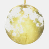 Gouden Volle Maan Kerstvakantie Keramisch Ornament (Voorkant)