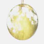 Gouden Volle Maan Kerstvakantie Keramisch Ornament (Links)