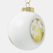Gouden volle maan kerstvakantie keramische bal ornament (Links)