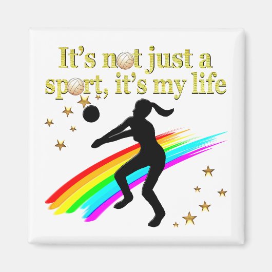 GOUDEN VOLLEYBAL IS MIJN LEVENSONTWERP MAGNEET (Voorkant)