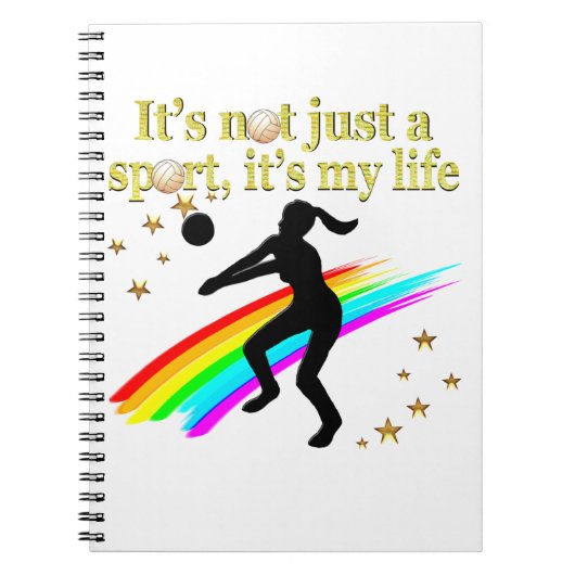 GOUDEN VOLLEYBAL IS MIJN LEVENSONTWERP NOTITIEBOEK (Voorkant)