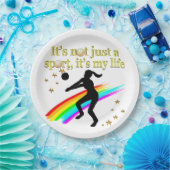 GOUDEN VOLLEYBAL IS MIJN LEVENSONTWERP PAPIEREN BORDJE (Feest)