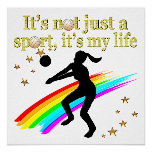 GOUDEN VOLLEYBAL IS MIJN LEVENSONTWERP POSTER (Voorkant)