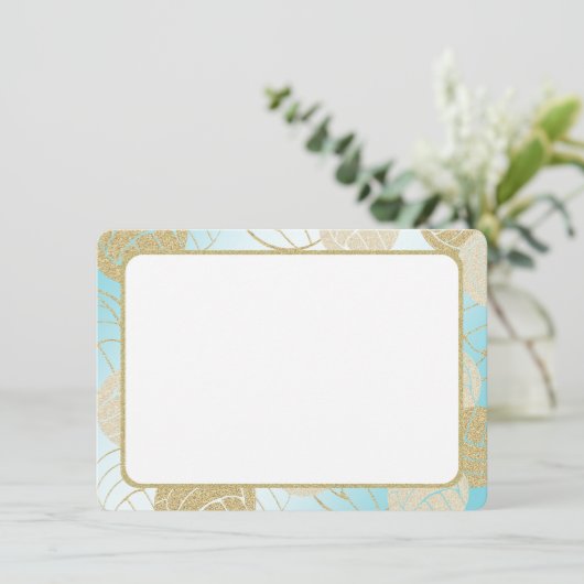 Gouden Volleybal Platte Kaart Bedankt (Staand voorkant)