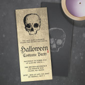 Gouden volwassen Halloween Party Skull uitnodiging