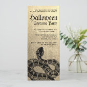 Gouden volwassen Halloween Party Slang uitnodiging (Staand voorkant)