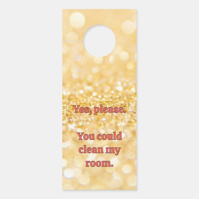 Gouden vonken deurhanger (Voorkant)