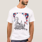 Gouden vonken van juli wit t-shirt (Voorkant)