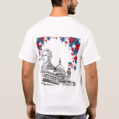 Gouden vonken van juli wit t-shirt (Achterkant)
