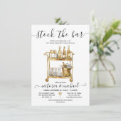 Gouden Voorraad de Bar Cocktail bar winkelwagen Do Kaart (Staand voorkant)