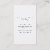 Gouden vork op Taupe Chef, Catering, Restaurant Visitekaartje (Achterkant)