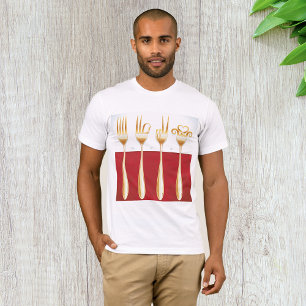 Gouden vorken Mannen T-shirt