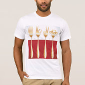 Gouden vorken Mannen T-shirt (Voorkant)