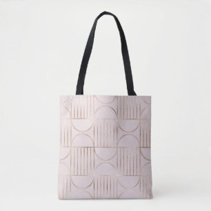Gouden vormen: midden-eeuws modern patroon. tote bag