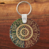 gouden vormgeving sleutelhanger (Voorkant)