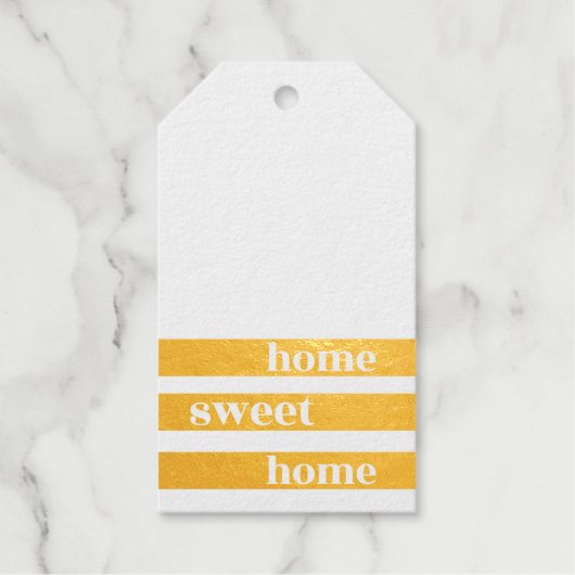 Gouden Vouw Groot "Home Sweet Home" Cadeaulabels (Voorkant)