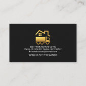 Gouden Vrachtwagen die Huis bewegen Visitekaartje (Achterkant)